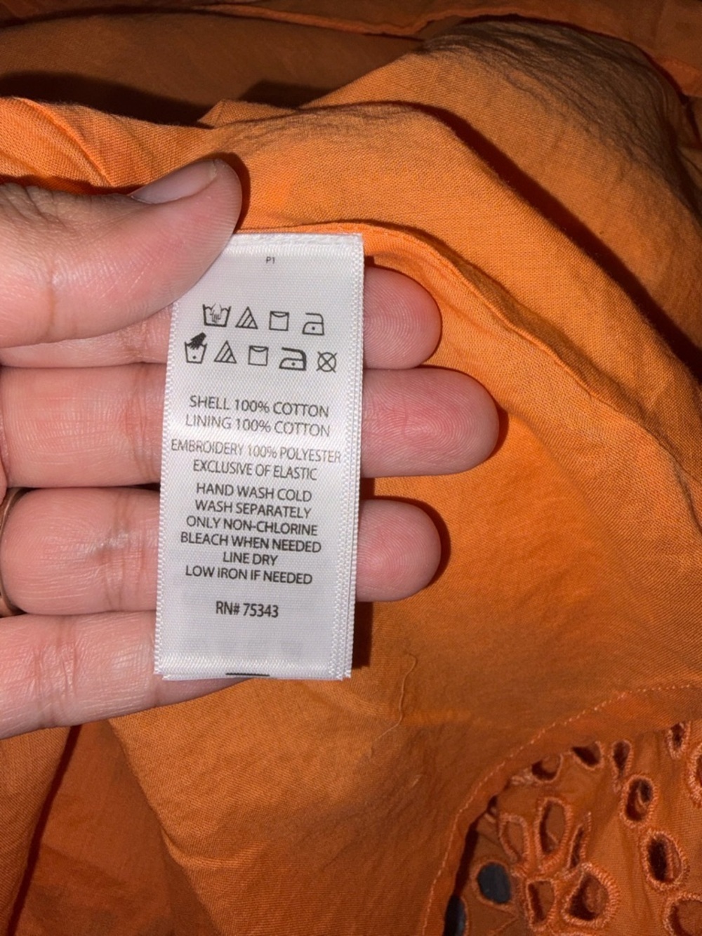 Cynthia Rowley Orange Embroidered Vaca Mini Dress - Picture 6 of 6